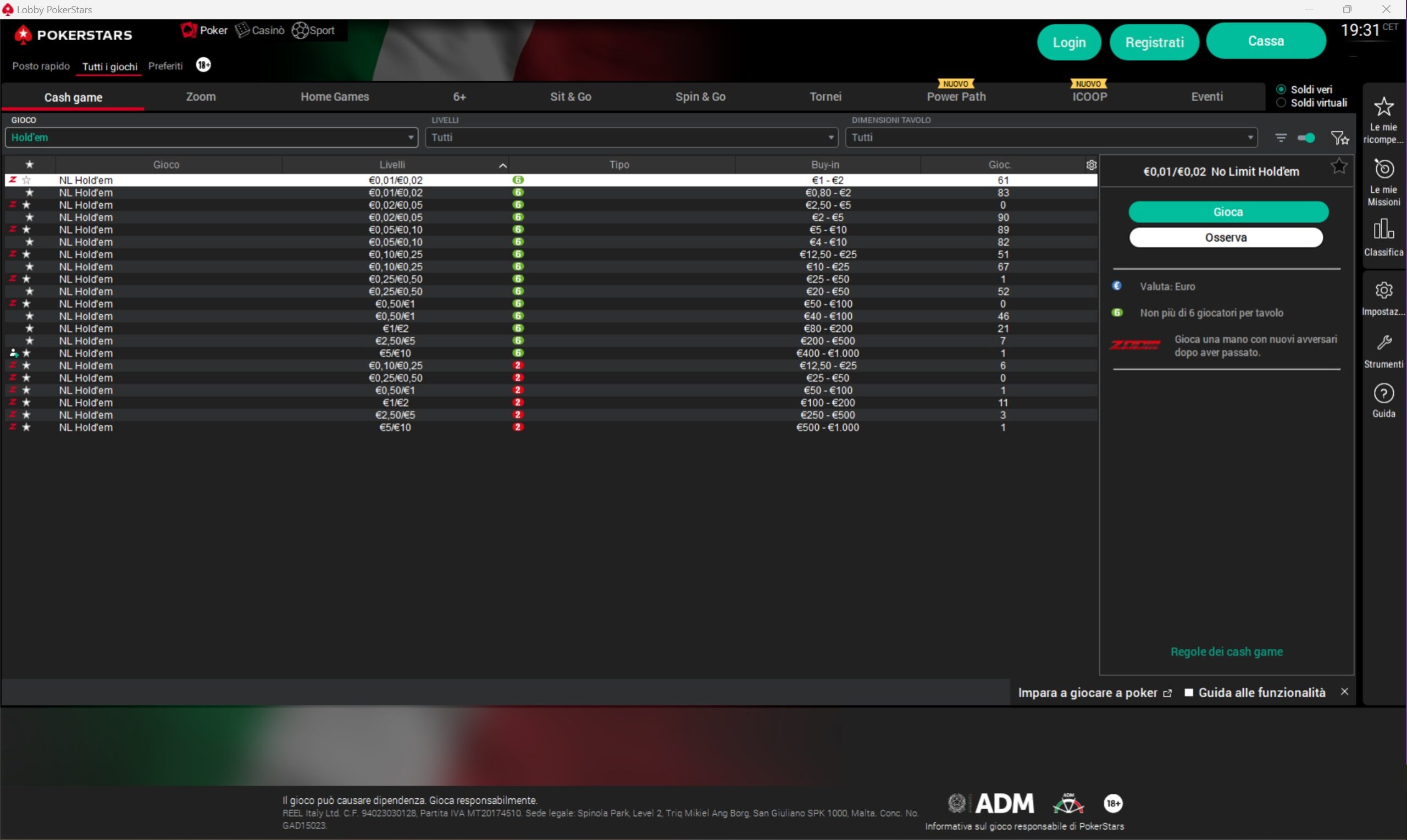 lobby pokerstars