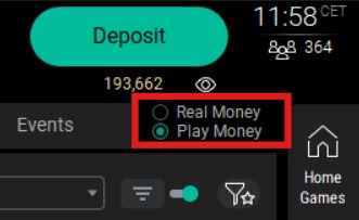 playmoney selezione