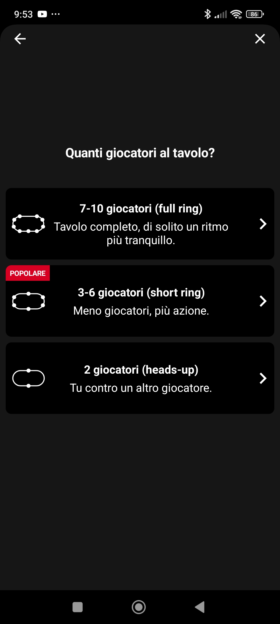 filtri cash game app mobile pokerstars
