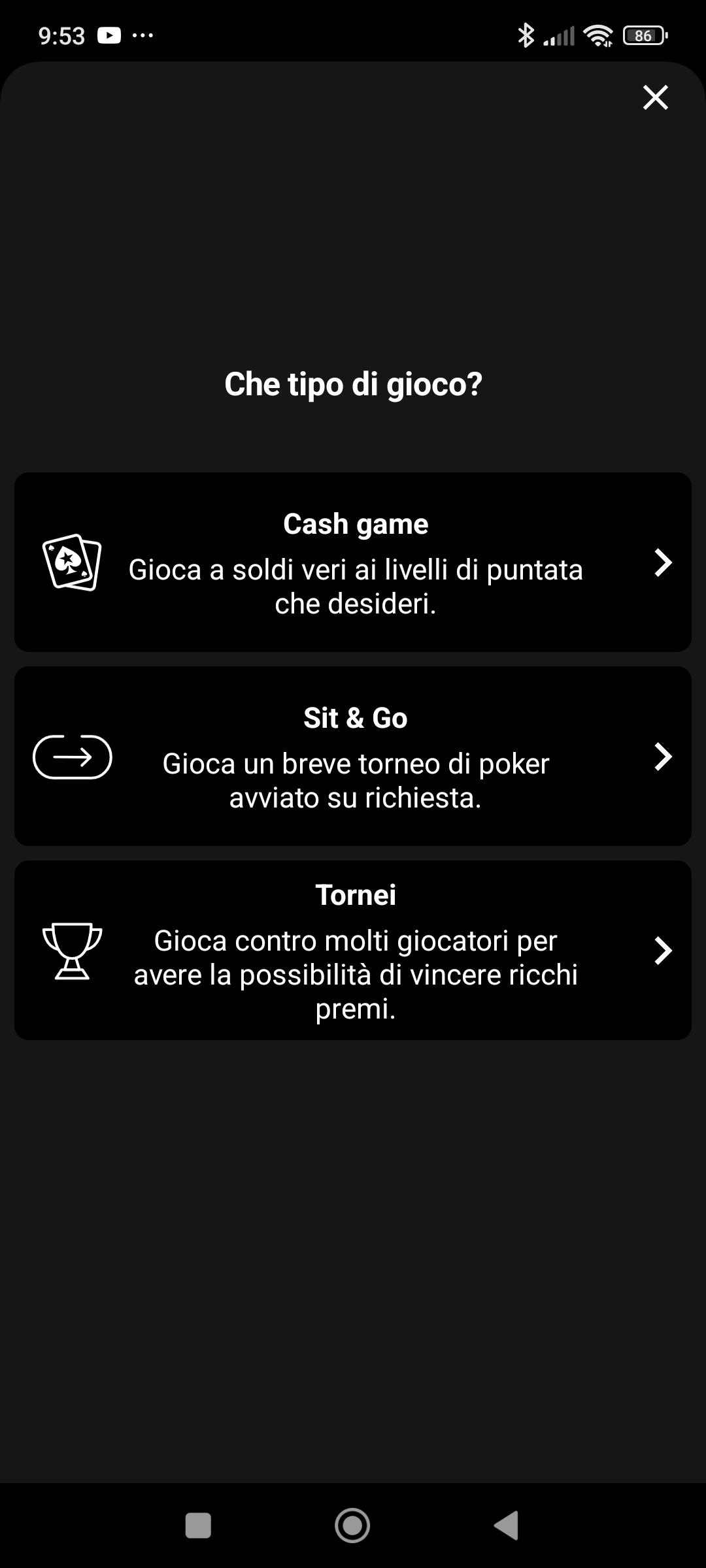 filtri specialita app mobile
